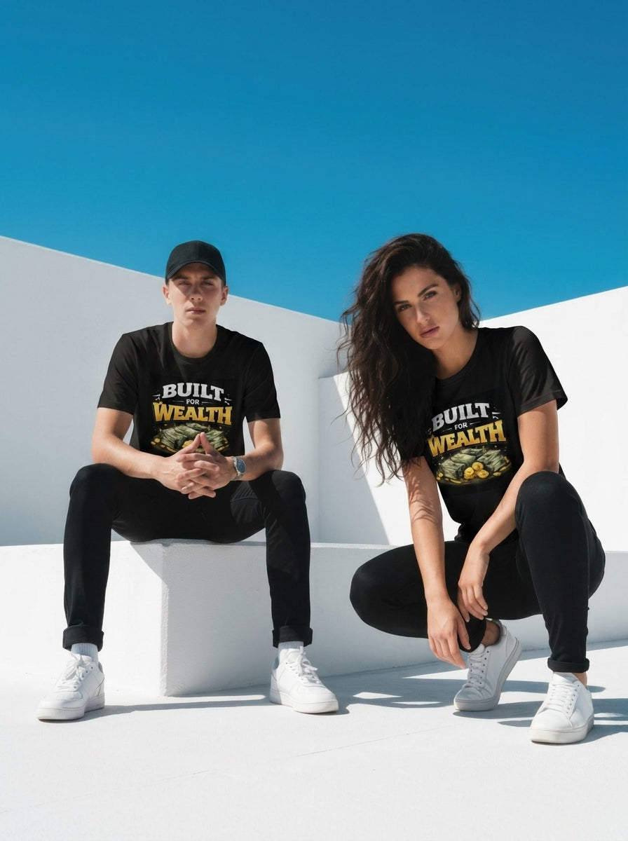 Unisex Fitted T-Shirt "BUILT FOR WEALTH"